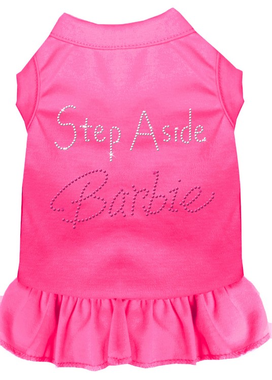 Step Aside Barbie Rhinestone Dress Black with Bright Pink Lg